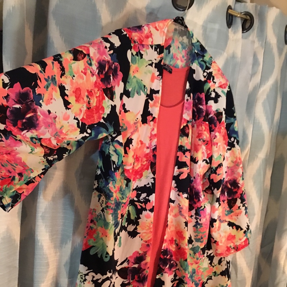 Multi color kimono or cardigan
